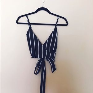Black & White Stripped Crop Top